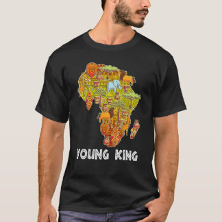 Unga Kung Afrikas lilla svarta Kung-historik Månad T Shirt