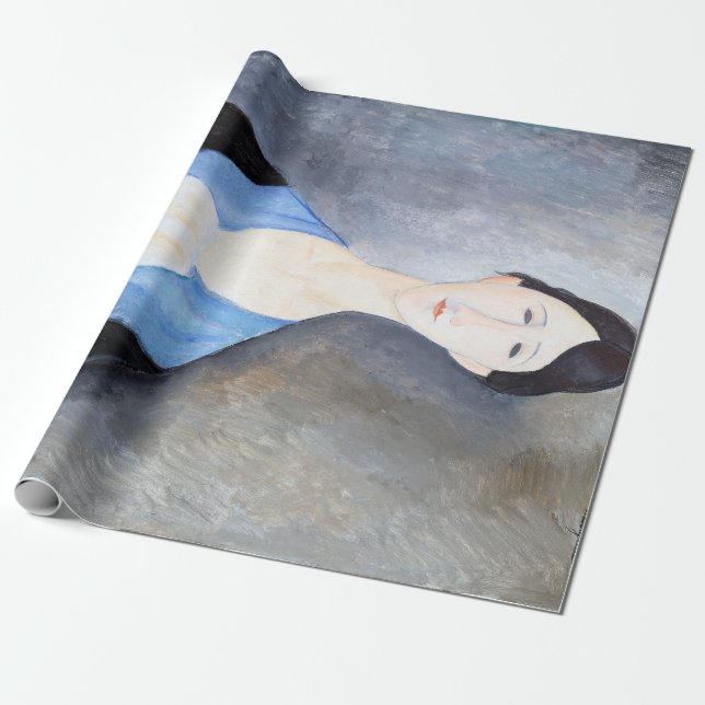 Unga kvinna i blått, Modigliani Presentpapper (Utrullad)