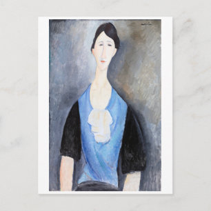 Unga kvinna i blått, Modigliani Vykort