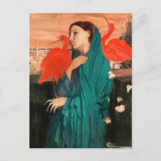 Unga kvinna med ibis av Edgar Degas Vykort (Framsida)
