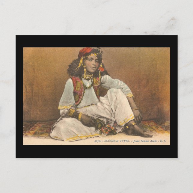 Unga kvinnor från Tunisien 1910 Vykort (Framsida)