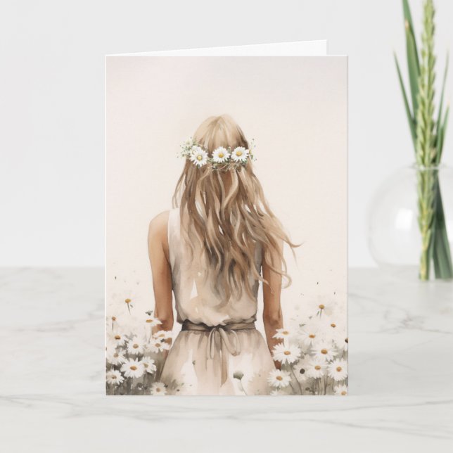 Unga kvinnor i Daisy Fält Kort (Framsida)