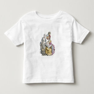 Unga kvinnor i en press "a la Levite" ammar T-shirt