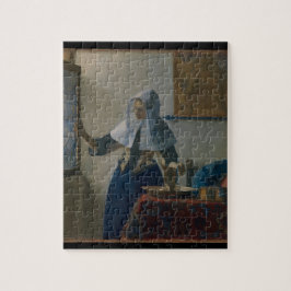 Unga kvinnor med Vatten Pitcher Vermeer Art Puzzle Pussel