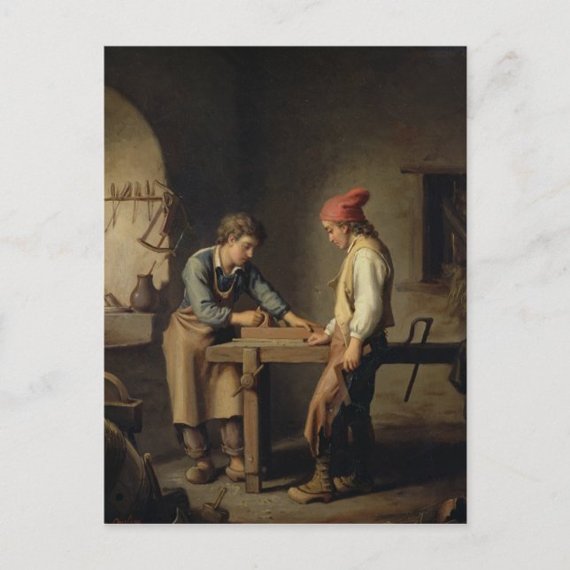 Unga lärlingar före 1903 vykort (Framsida)