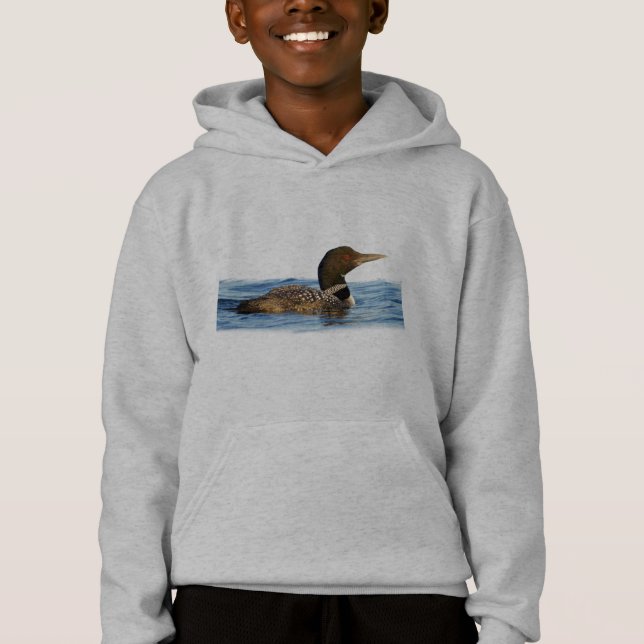 Unga Loon & Hummer Hoodie T-shirt (Framsida)