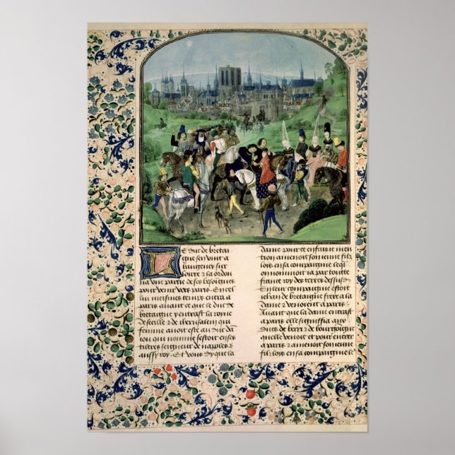 Unga Louis II i Anjou reser in i Paris Poster (Framsidan)