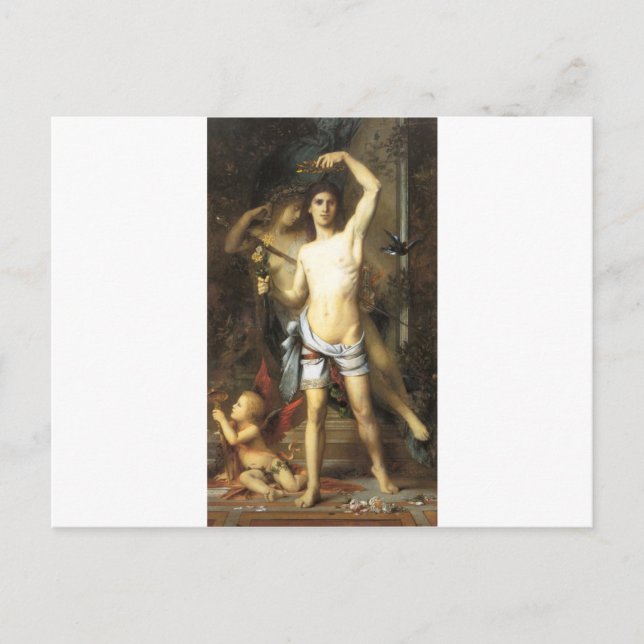 Unga mannen och döden av Gustave Moreau Vykort (Framsida)