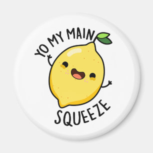 Unga min huvudsögla frukt Lemon Pun Magnet