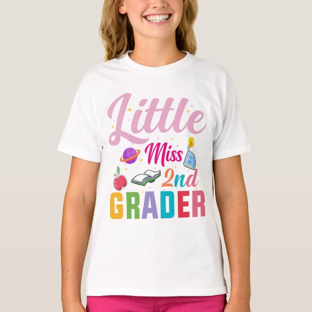 Unga miss 2:a Klass Grader-flickorna 1:a dagen til T Shirt (Framsida)