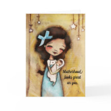 Unga Mor - första Mors dag-kortet