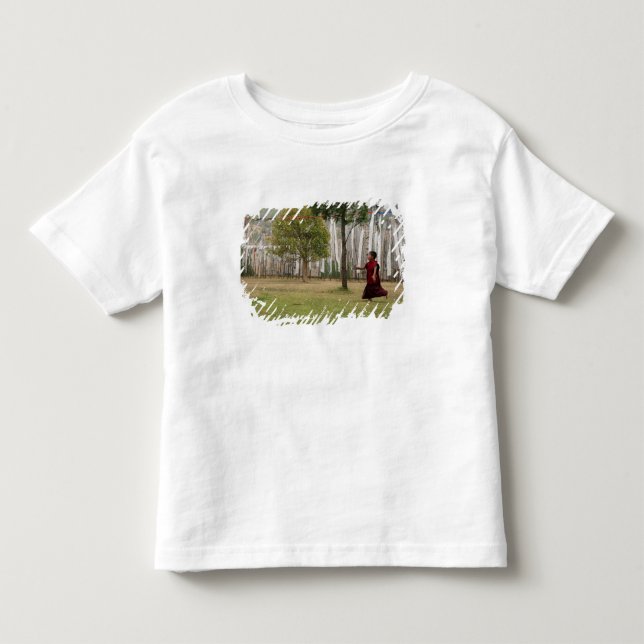 Unga munkar och böneflaggor t shirt (Framsida)