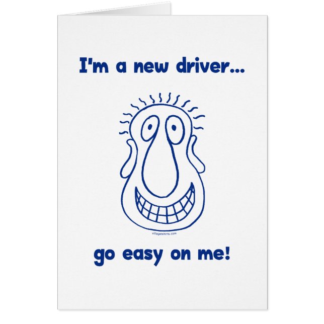 Unga nya tonåring chauffören OBS kort (Framsidan)