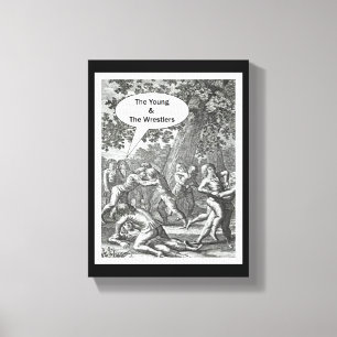 Unga och brottare canvastryck