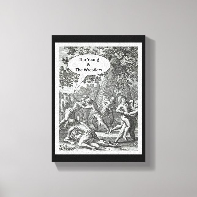 Unga och brottare canvastryck (Framsida)