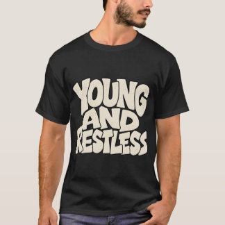 Unga Och Oroliga Fet Typografi T Shirt