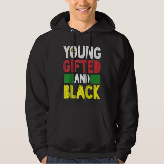 Unga och svart afrikansk stolthet svarta historiem hoodie