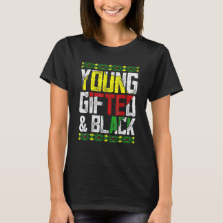 Unga och svarta historiken Afrikas Pride Manar Kvi T Shirt