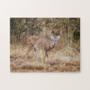Unga och Vild Buck Hjort Art Nature Puzzle Pussel