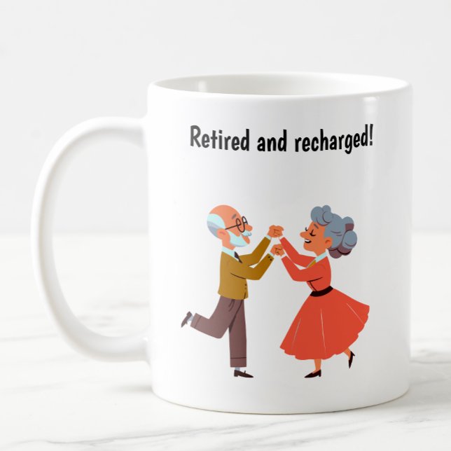 Unga på hjärtat - ledande medborgare som dansar kaffemugg (Skapare uppladdad)