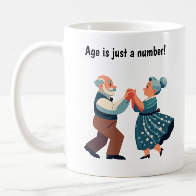 Unga på hjärtat - ledande medborgare som dansar kaffemugg (Skapare uppladdad)