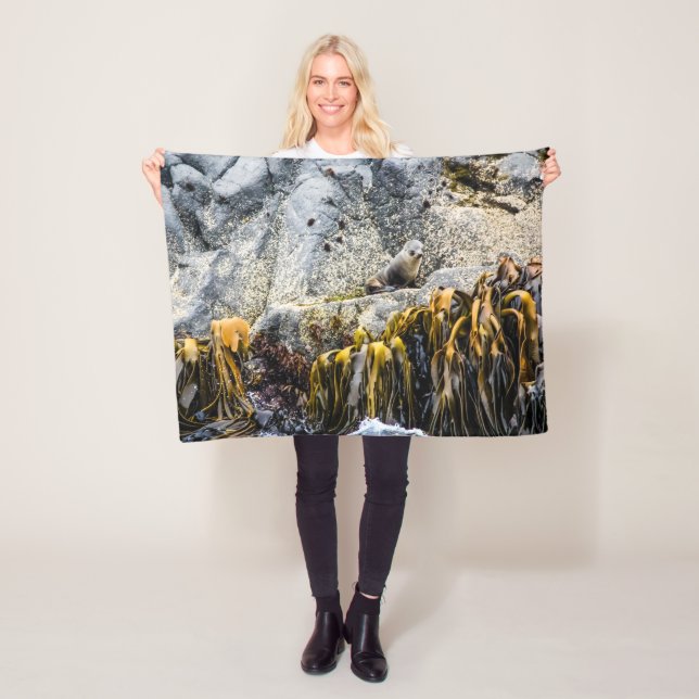 Unga Päls-sälen på Sten Fleecefilt (På plats)