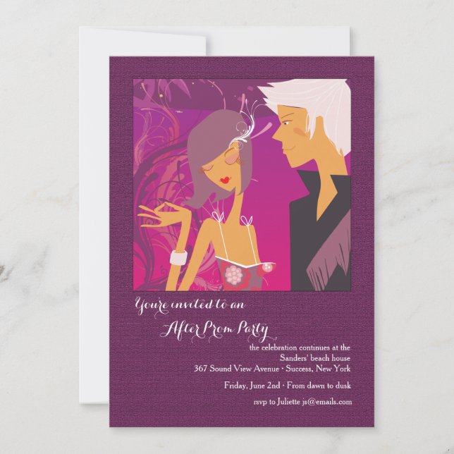 Unga par efter Prom-inbjudan Inbjudningar (Framsida)