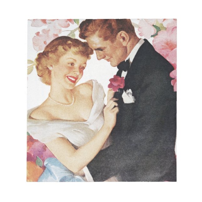 Unga par i formell bära anteckningsblock (Framsida)