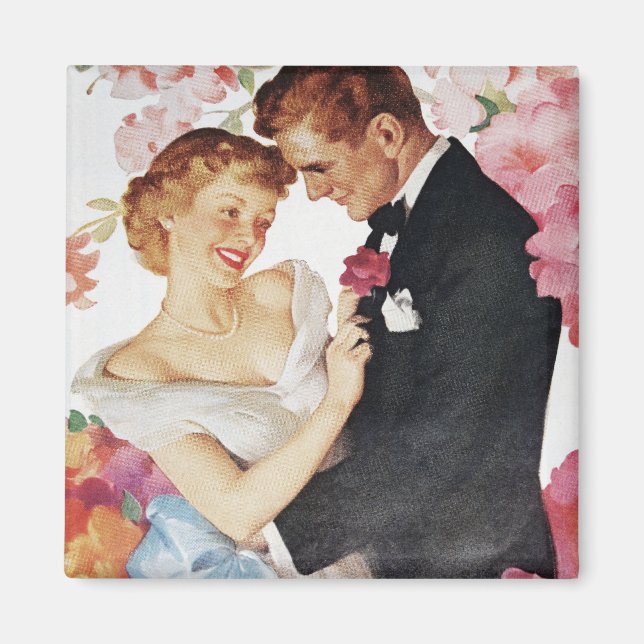 Unga par i formell bära magnet (Framsidan)