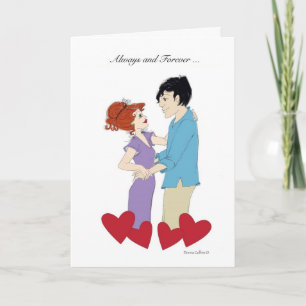 Unga par Valentine Card Helgkort