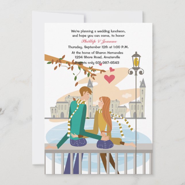 Unga parets Dream Honeymoon-inbjudan Inbjudningar (Framsida)