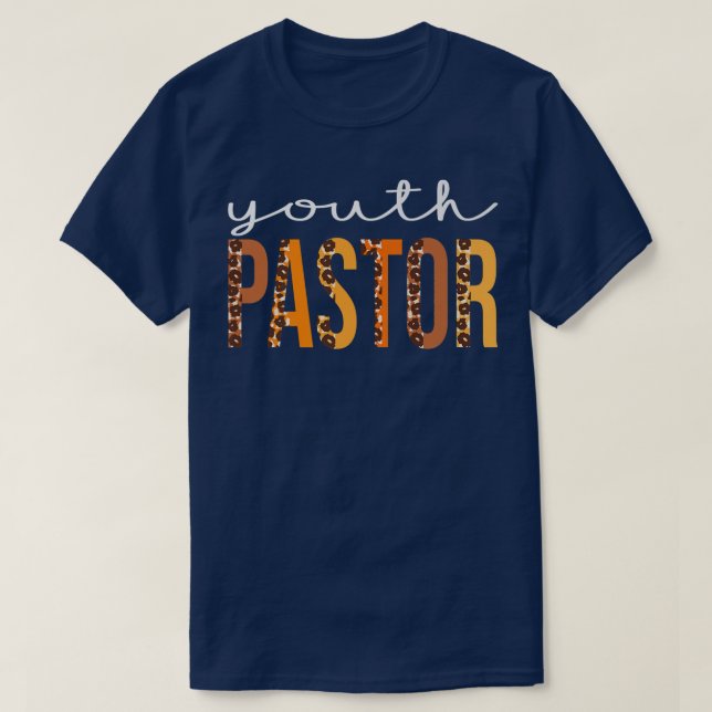 Unga pastor leopard Squad Cute Fall Höst tack T Shirt (Design framsida)
