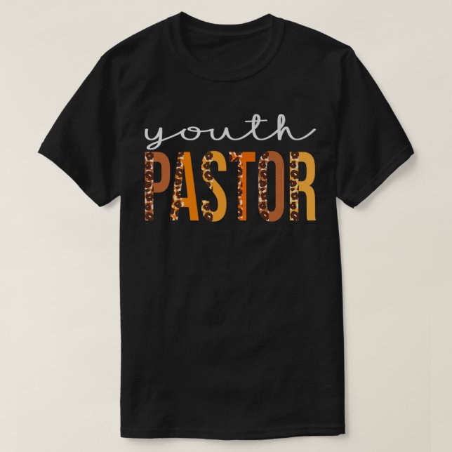 Unga pastor leopard Squad Cute Fall Höst tack T Shirt (Design framsida)