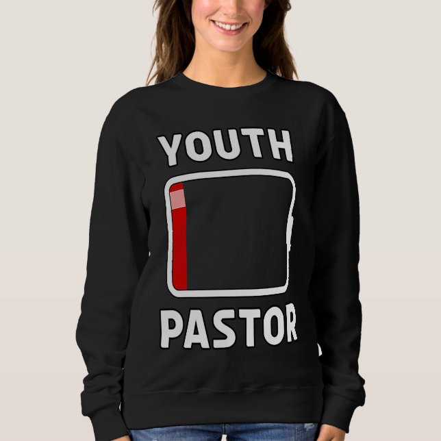 Unga pastor Low Battery Energy Church Camp Minis T Shirt (Framsida)
