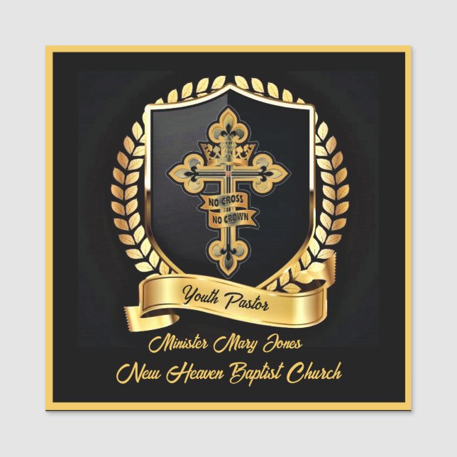 Unga pastor namn bricka namnbricka (Framsida)