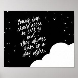 Unga Pojkar Bör Aldrig... Peter Pan Väggdekor Poster