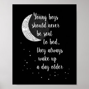 Unga pojkar får aldrig skickas.. Peter Pan Quote Poster