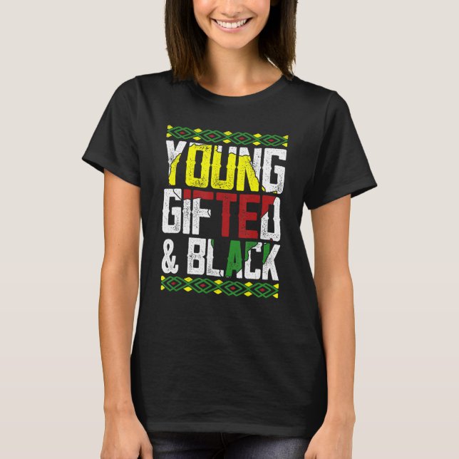 Unga presenterade och svarta historieskal, Afrikan T Shirt (Framsida)