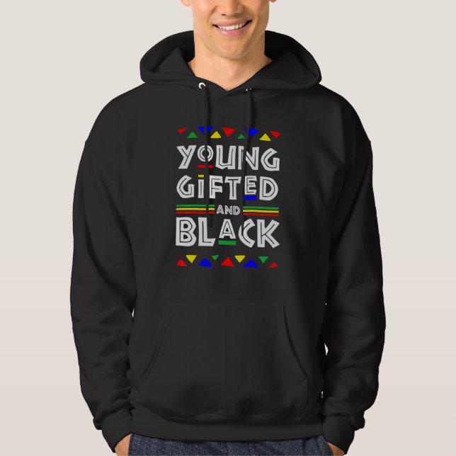 Unga presenterade och svarta historiken afrikansk  hoodie (Framsida)