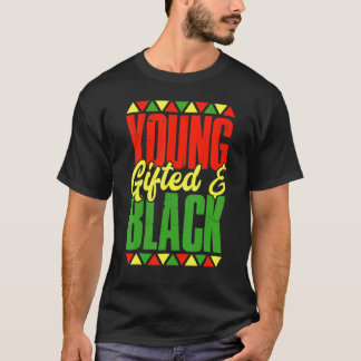 Unga presenterade och svarta historiken afrikansk t shirt