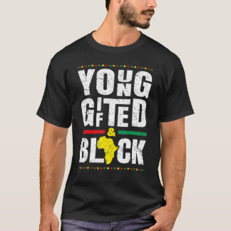 Unga presenterade och svarta historiken afrikansk t shirt