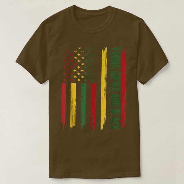 Unga presenterade och svarta historikmånad Afrikan T Shirt (Design framsida)