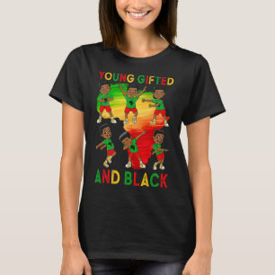 Unga presenterade och svarta pojkar Kids Junetelft T Shirt
