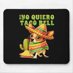 Unga Quiero Taco Chihuahua Hund Vintage Funny Bell Musmatta