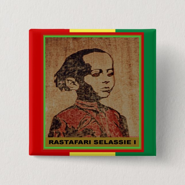 Unga Ras, unga Haile Selassie mig, Jah Rastafari Knapp (Framsida)