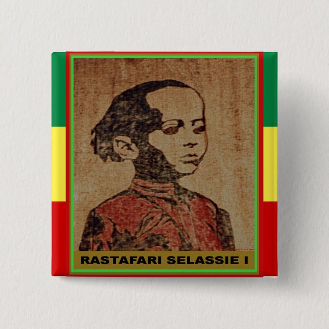 Unga Ras, unga Haile Selassie mig, Jah Rastafari Knapp (Framsida)