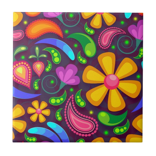 Unga regnbåge färg abstrakt kakelplatta (Framsidan)