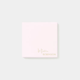 Unga  Rosa Guld Minimalistiskt monogram Post-it Block