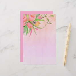 Unga, Rosa och i Bloom Personlig Stationery Brevpapper