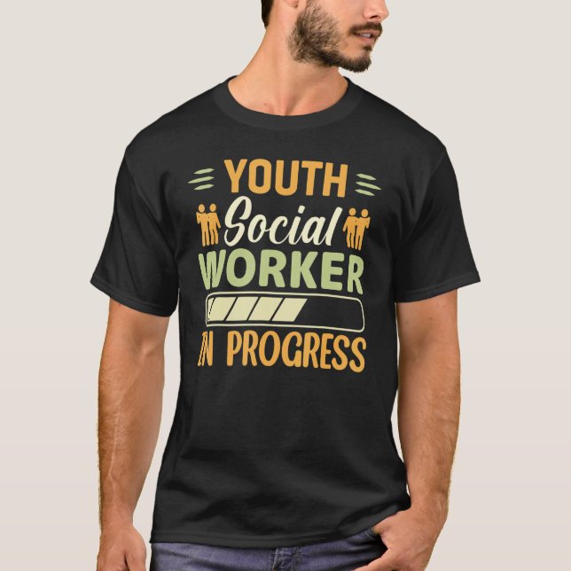 Unga Social-arbetare i Progress Social Worker T Shirt (Framsida)